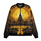 Bomber Jacket Mystical Egyptian Drawing