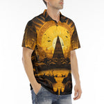 Men's Polo Shirt Mystical Egyptian Drawing