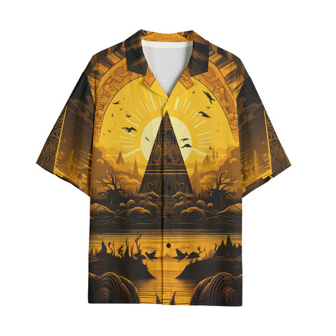 Hawaiian Shirt Mystical Egyptian Drawing