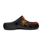 Classic Clogs Skulls and Flowers Red and Black