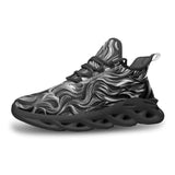 Sports Sneakers Metal Waves Print