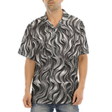 Hawaiian Shirt Metal Waves Print