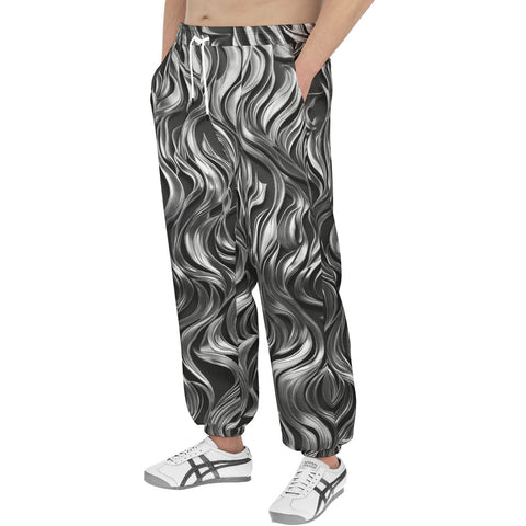 Men's Sweatpants Metal Waves Print