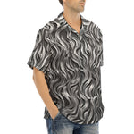 Hawaiian Shirt Metal Waves Print
