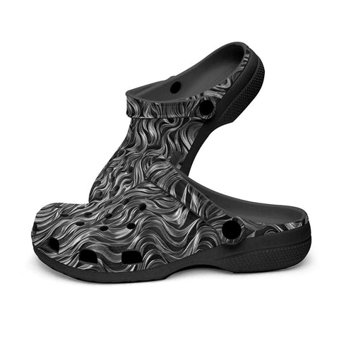 Classic Clogs Metal Waves Print