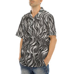 Hawaiian Shirt Metal Waves Print