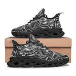 Sports Sneakers Metal Waves Print