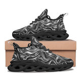 Sports Sneakers Metal Waves Print