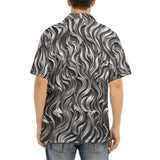 Hawaiian Shirt Metal Waves Print