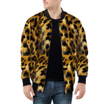 Bomber Jacket Leopard Fur Pattern