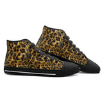 High-Top Canvas Shoes Leopard Fur Pattern