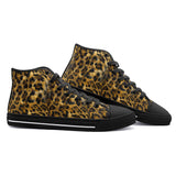 High-Top Canvas Shoes Leopard Fur Pattern