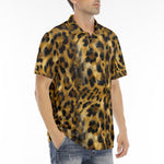 Men's Polo Shirt Leopard Fur Pattern