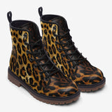 Leather Boots Leopard Pattern