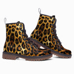 Leather Boots Leopard Pattern