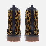 Leather Boots Leopard Pattern