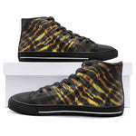 High-Top Canvas Shoes Golden Tiger Pattern