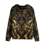 Men's Zip Up Hoodie Golden Tiger Pattern