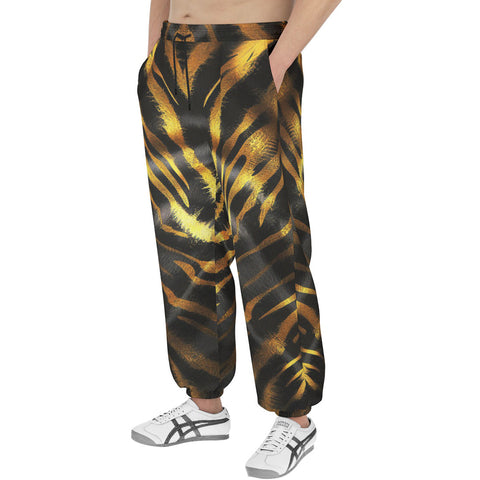 Men's Sweatpants Golden Tiger Pattern