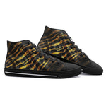 High-Top Canvas Shoes Golden Tiger Pattern