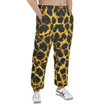 Men's Sweatpants Gold and Black Leopard Texture