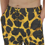 Men's Sweatpants Gold and Black Leopard Texture