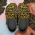 Classic Clogs Gold and Black Leopard Texture