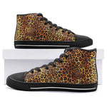 High-Top Canvas Shoes Cheetah Texture