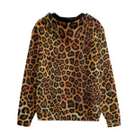 Men's Zip Up Hoodie Cheetah Texture