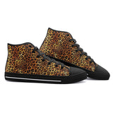 High-Top Canvas Shoes Cheetah Texture