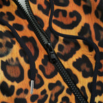 Men's Zip Up Hoodie Cheetah Texture