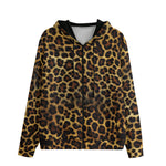 Men's Zip Up Hoodie Leopard Pattern