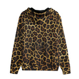 Men's Zip Up Hoodie Leopard Pattern