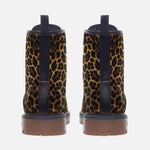 Leather Boots Leopard Pattern
