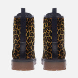 Leather Boots Leopard Pattern