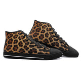 High-Top Canvas Shoes Leopard Art Texture