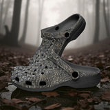 Classic Clogs Gray Alligator Pattern Print