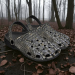 Classic Clogs Gray Alligator Pattern Print