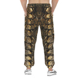 Men's Sweatpants Gold Alligator Pattern Print