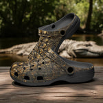 Classic Clogs Gold Alligator Pattern Print