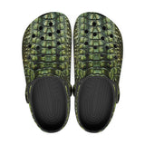 Classic Clogs Green Alligator Pattern Print