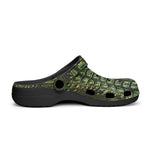 Classic Clogs Green Alligator Pattern Print