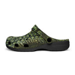 Classic Clogs Green Alligator Pattern Print