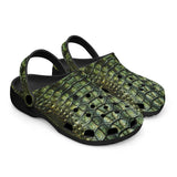 Classic Clogs Green Alligator Pattern Print