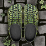 Classic Clogs Green Alligator Pattern Print