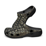 Classic Clogs Gray Alligator Texture Print