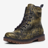 Leather Boots Golden Snake Skales