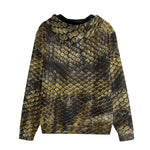 Men's Zip Up Hoodie Golden Snake Skales