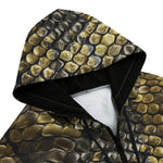 Men's Zip Up Hoodie Golden Snake Skales