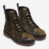 Leather Boots Golden Reptile Skales